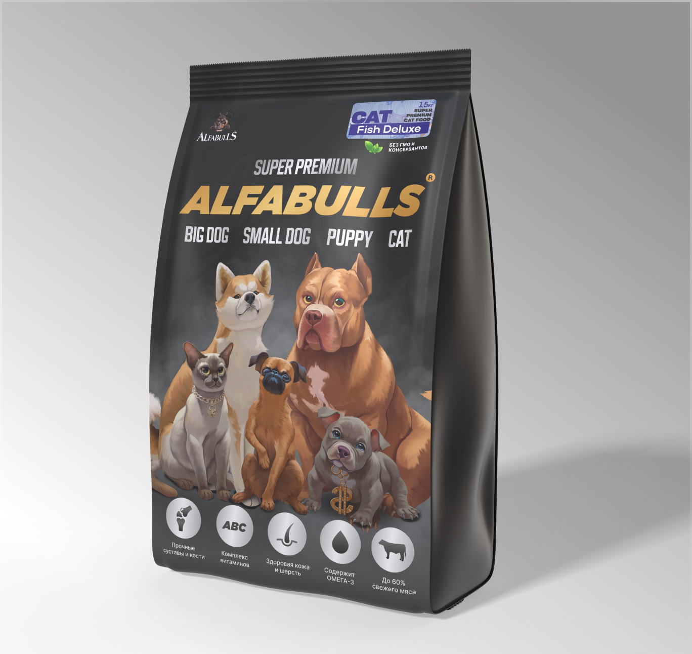 Корм для кошек AlfaBulls Fish Deluxe